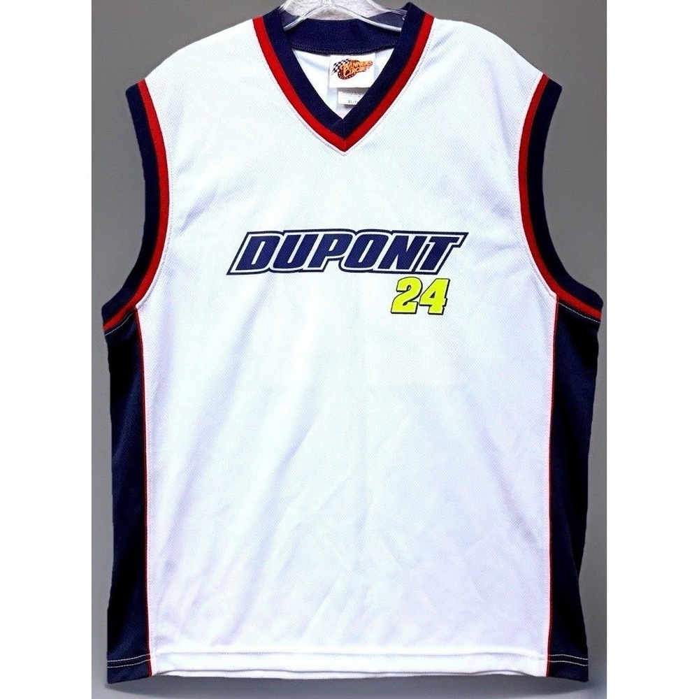 Vintage Winners Circle Jeff Gordon #24 Dupont Nascar Jersey Men's Size XL White